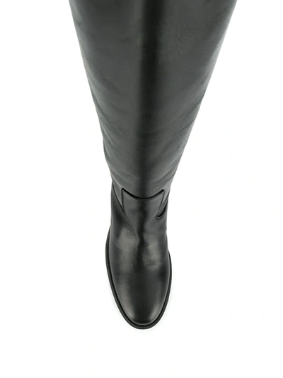 Shop Via Roma 15 Studded Knee-high Boots In Black