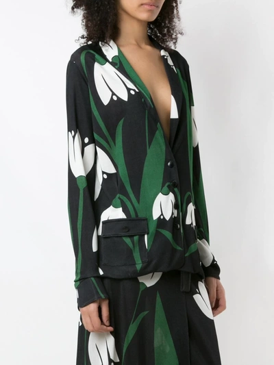 Shop Adriana Degreas Floral Print Blazer In Multicolour