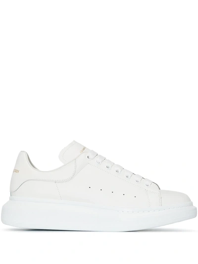 Shop Alexander Mcqueen Oversized Leather Sneakers In White