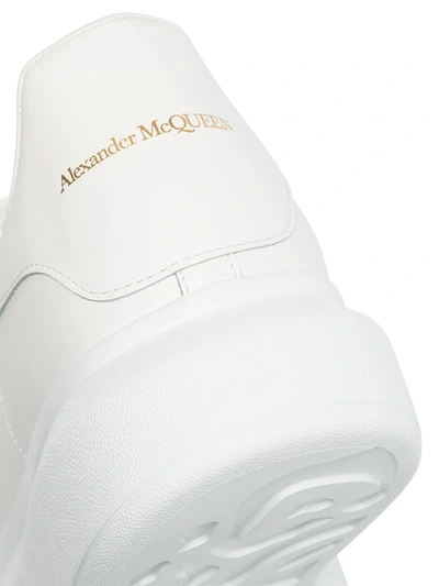 Shop Alexander Mcqueen Oversized Leather Sneakers In White