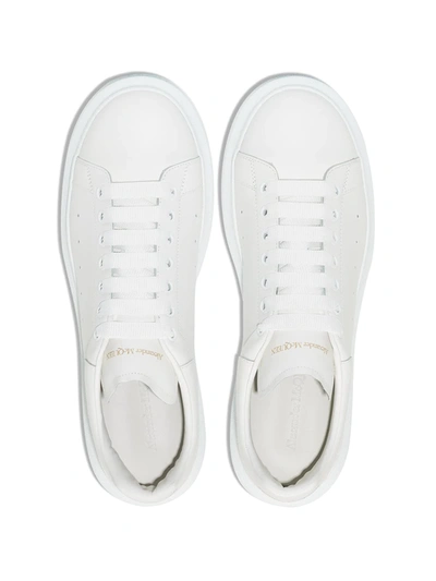 Shop Alexander Mcqueen Oversized Leather Sneakers In White