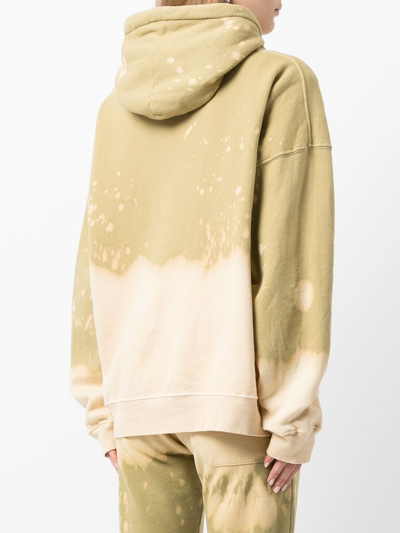 Shop La Detresse The King Abstract-print Hoodie In Green