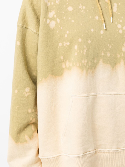 La Detresse The King Abstract-print Hoodie In Green