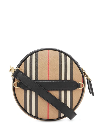 Shop Burberry Icon Stripe E-canvas Louise Bag In Neutrals