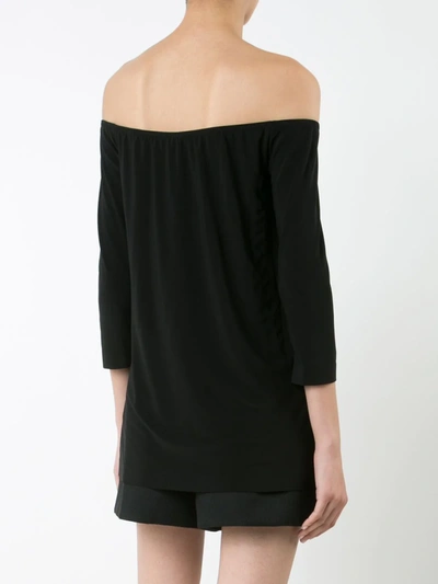Shop Norma Kamali Off-the-shoulder Blouse In Black