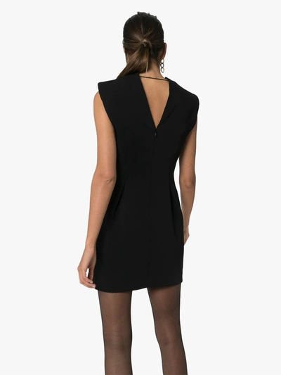 Shop Versace Sweetheart Neckline Mini Dress In Black