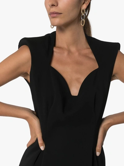 Shop Versace Sweetheart Neckline Mini Dress In Black