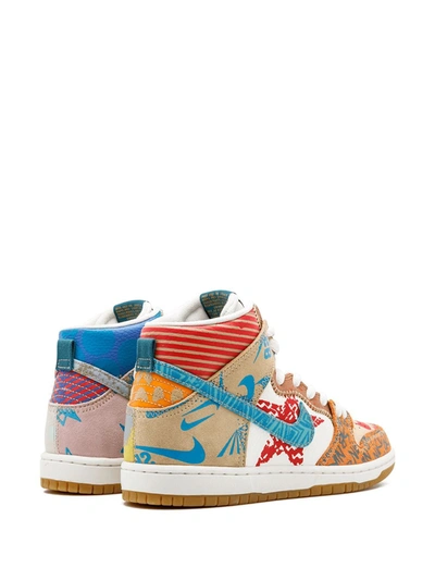 Shop Nike Sb Zoom Dunk High Premium "what The Dunk '17" Sneakers In Multicolour