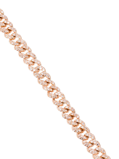 Shay 18k Rose Gold Mini Link Diamond Necklace In Gold