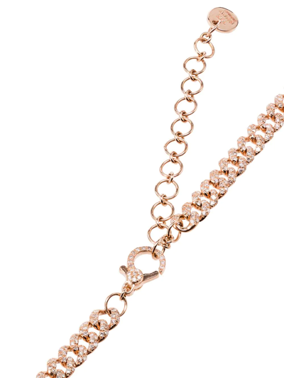 Shay 18k Rose Gold Mini Link Diamond Necklace In Gold
