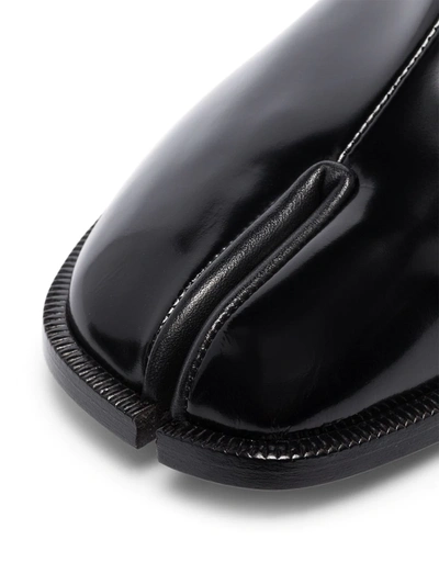 Maison Margiela 20mm Tabi Brushed Leather Loafers In Black
