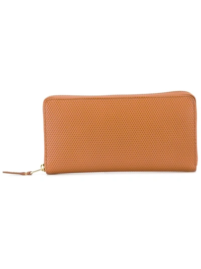 Shop Comme Des Garçons Leather Continental Wallet In Brown