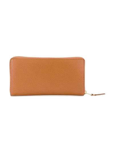 Shop Comme Des Garçons Leather Continental Wallet In Brown