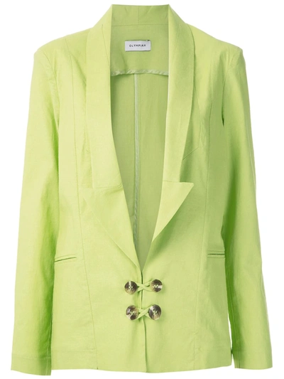 Olympiah Bryone Plunge Blazer In Green
