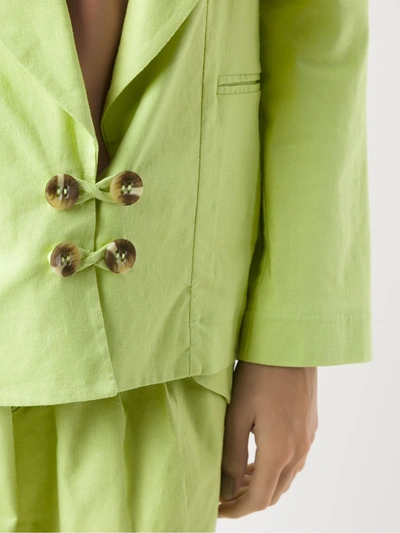 Olympiah Bryone Plunge Blazer In Green