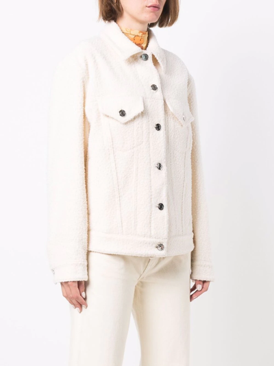 Jacob Cohen Textured Wool Jacket In Neutrals