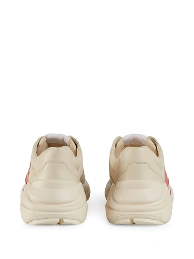 Shop Gucci Rhyton Sneakers In White ,red
