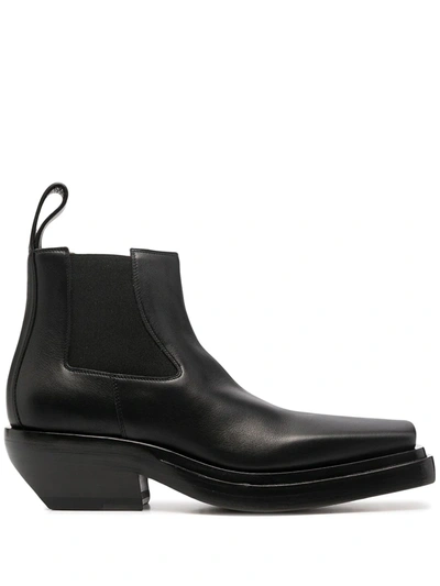 Shop Bottega Veneta Bv Lean Leather Ankle Boots In Black