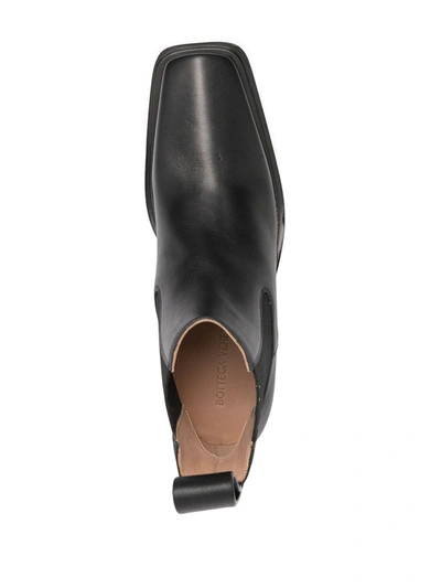 Shop Bottega Veneta Bv Lean Leather Ankle Boots In Black