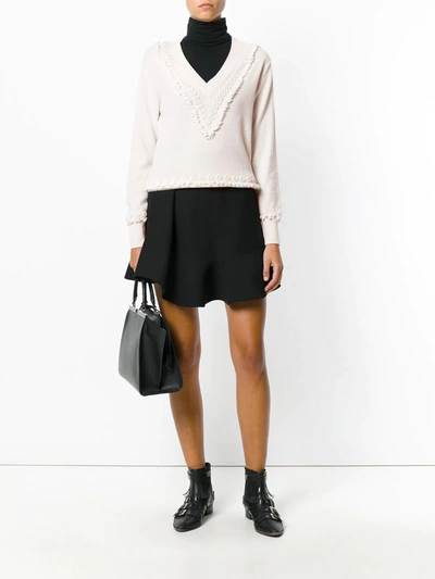 Barrie Romantic Timeless Cashmere V Neck Pullover In Neutrals