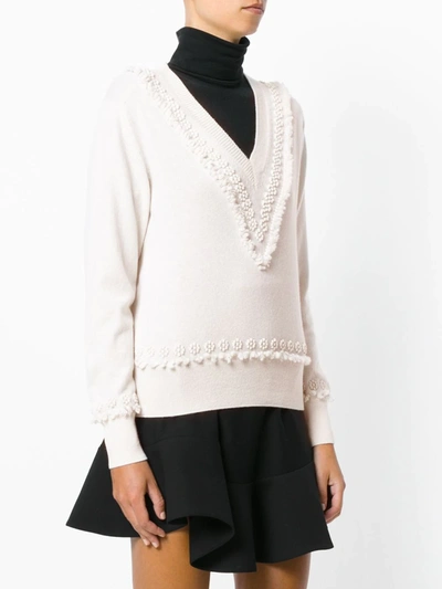 Barrie Romantic Timeless Cashmere V Neck Pullover In Neutrals