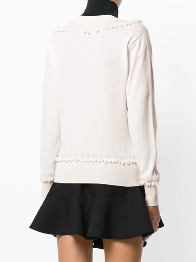 Shop Barrie Romantic Timeless Cashmere V Neck Pullover In Neutrals