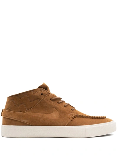 Shop Nike Sb Zoom Stefan Janoski Mid Crafted Sneakers In Brown