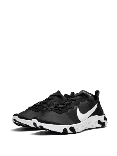 Shop Nike React Element 55 "black/white" Sneakers