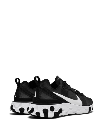 Shop Nike React Element 55 "black/white" Sneakers