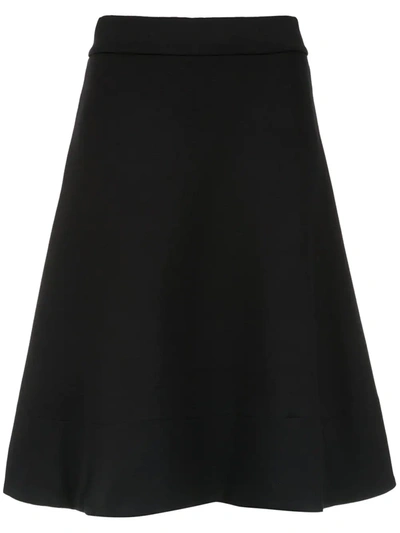 Shop Amir Slama Flared Skirt In Black