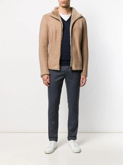 John Smedley Blenheim V-neck Wool Jumper In Blue