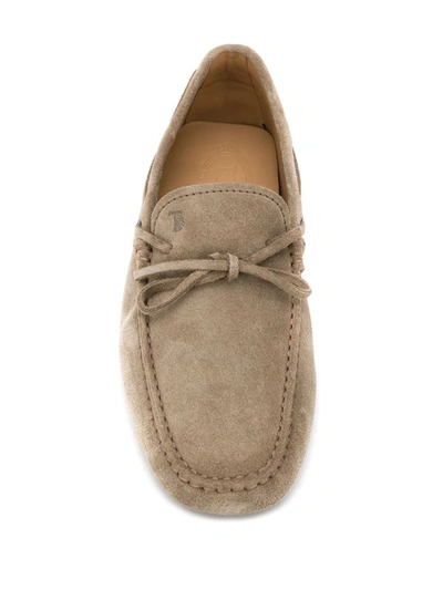 Tod's Gommino Loafers With Laces In Green
