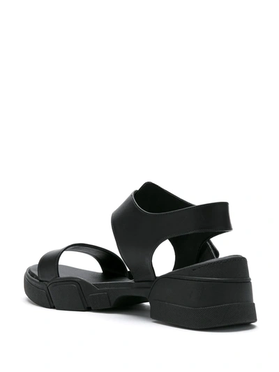 Shop Uma Raquel Davidowicz Leather Veneto Sandals In Black