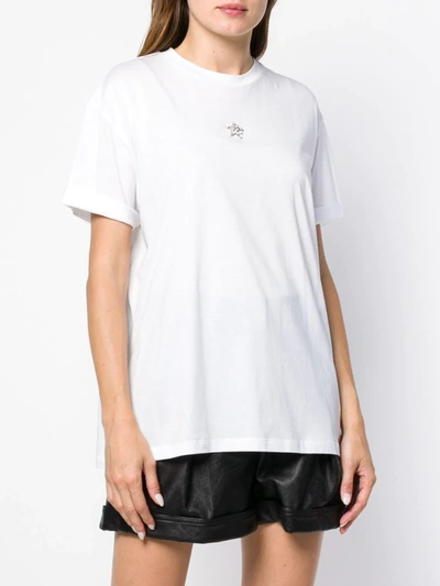 Stella Mccartney Iridescent-star Cotton T-shirt In White