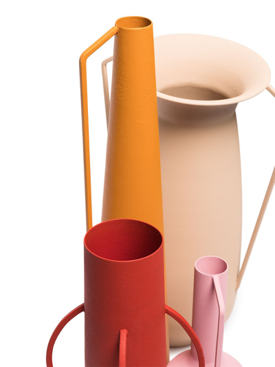 Pols Potten Orange, Pink And Red Roman Sunset Vase Set In Red