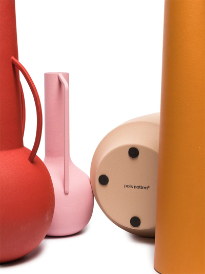 Pols Potten Orange, Pink And Red Roman Sunset Vase Set In Red