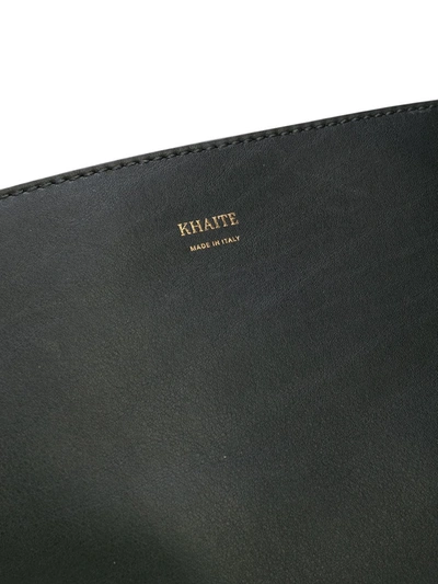Shop Khaite The Envelope Pleat Crossbody Bag In Black