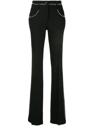 Shop Giambattista Valli Studded Flare Trousers In Black