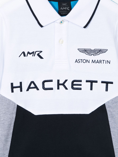 Shop Hackett Logo-printed Polo Shirt In 白色