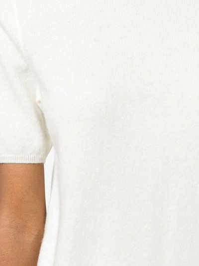 Shop N•peal Cashmere Round Neck T-shirt In Neutrals