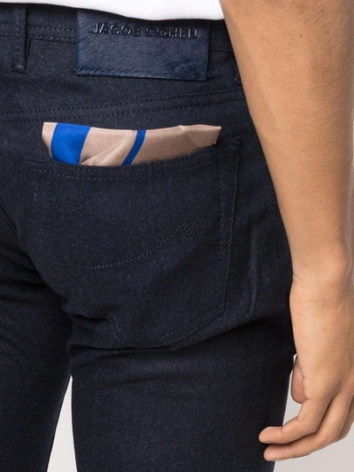 Shop Jacob Cohen Straight-leg Tailored Trousers In Blau