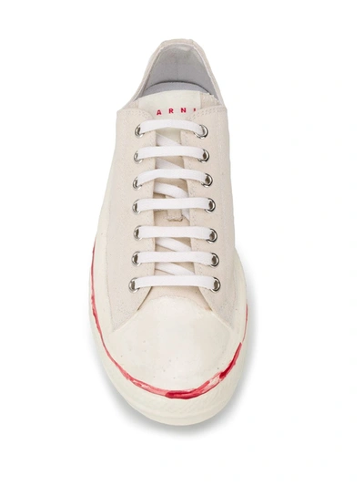 Shop Marni Low-top Sneakers In Neutrals