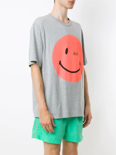Shop Àlg Smiley T-shirt In Grey