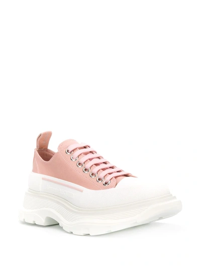 Shop Alexander Mcqueen Tread Slick Lace-up Sneakers In Pink