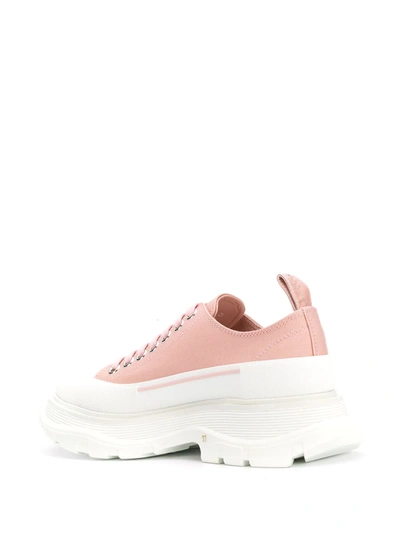 Shop Alexander Mcqueen Tread Slick Lace-up Sneakers In Pink