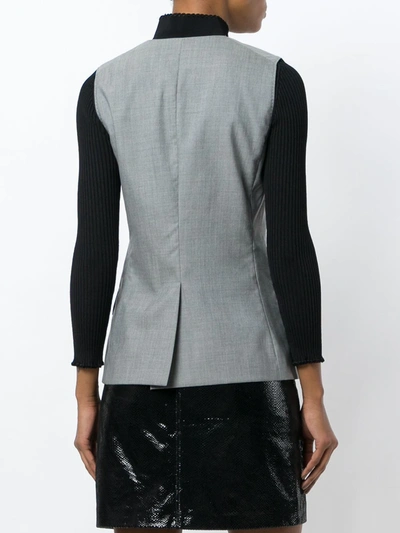 Pre-owned Jean Paul Gaultier Vintage Deep Neck Waistcoat In Grey