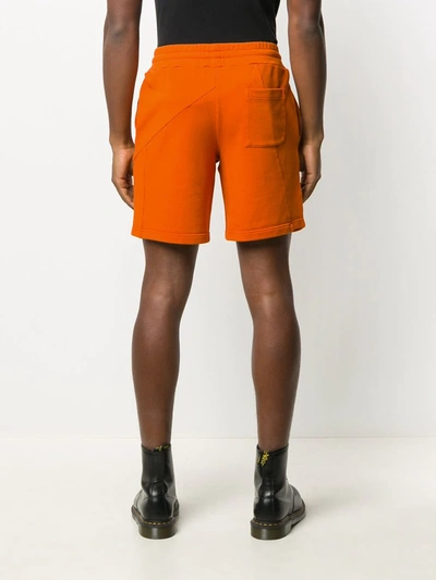 Shop Retrosuperfuture Deconstructed Terry Track Shorts In Orange