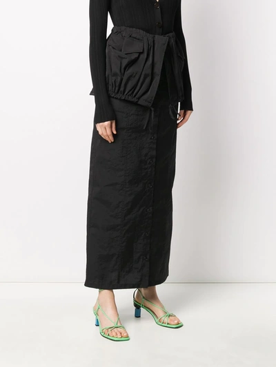 Shop Jacquemus La Jupe Cueillette Long Skirt In Black