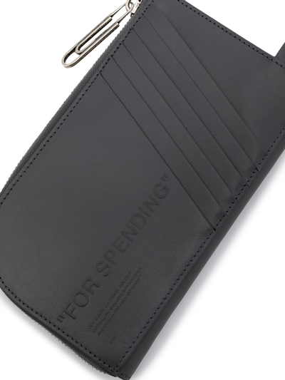 Off-white Neck-strap Wallet In Grau
