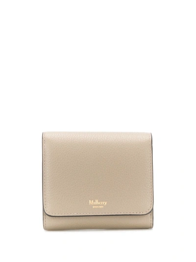 Shop Mulberry Small French Wallet In Grey